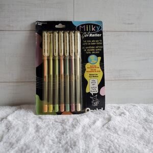 Pentel Milky Gel Roller 7 Pack Sealed